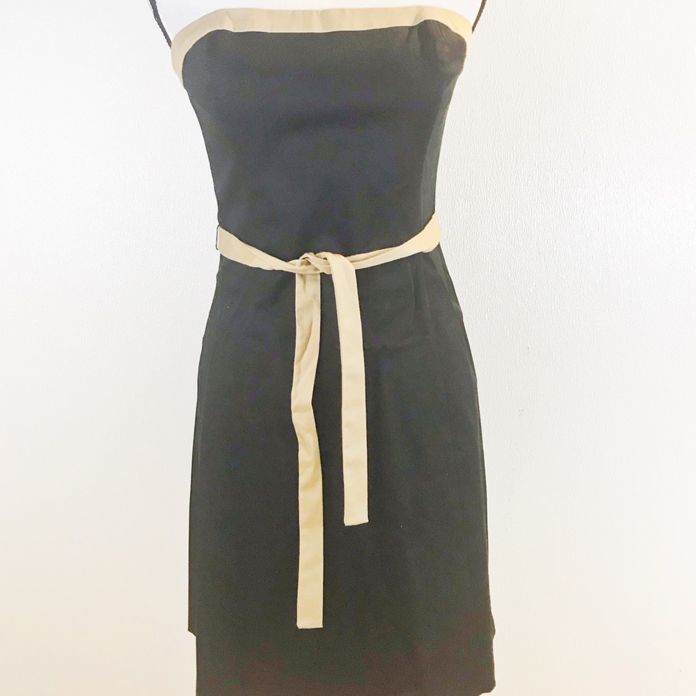 White House Black Market Strapless Belted Dress